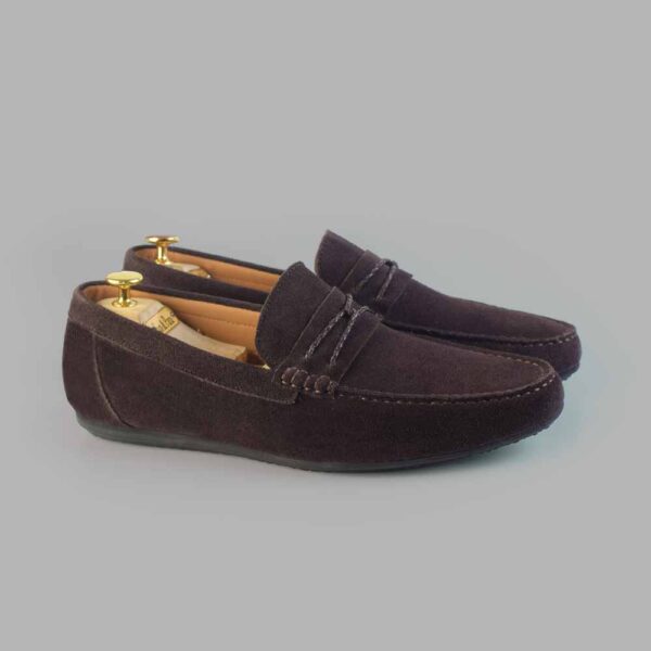 Brown Suede Driving Loafer